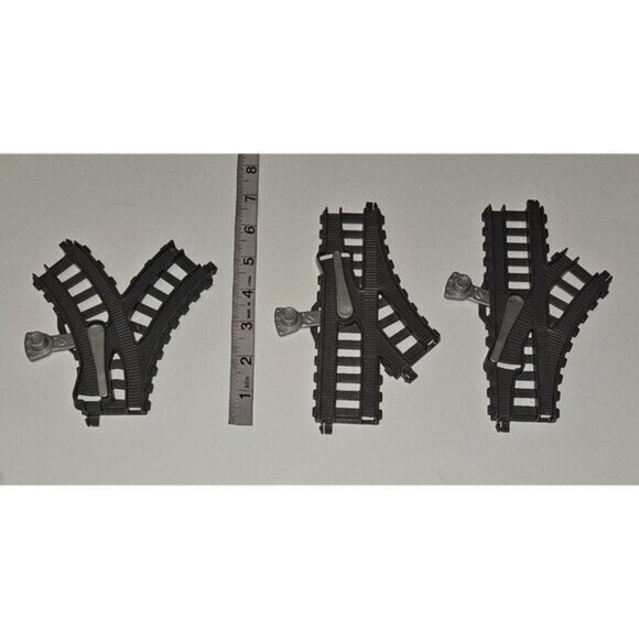 32 Thomas Trackmaster Gray Train Track Lot Mixed Straight Curved Switch End - Picture 11 of 12